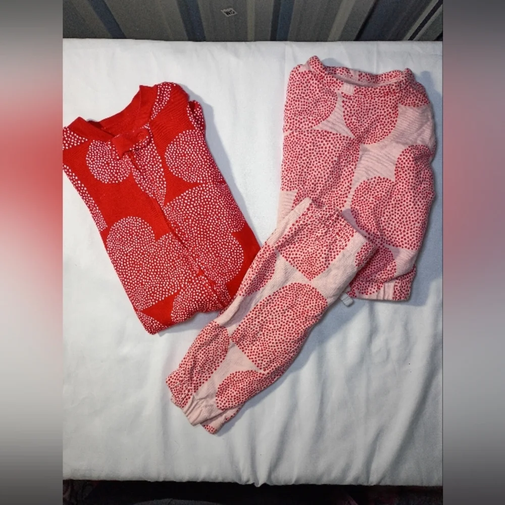 Baby bundle Carter's Pink and Red Star Pajama Top Valentine's Day